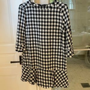 Zara buffalo check dress NWOT